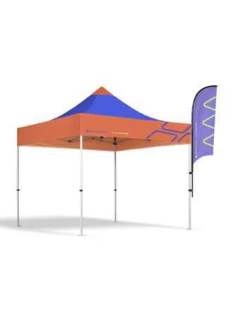 carpa con fly banner